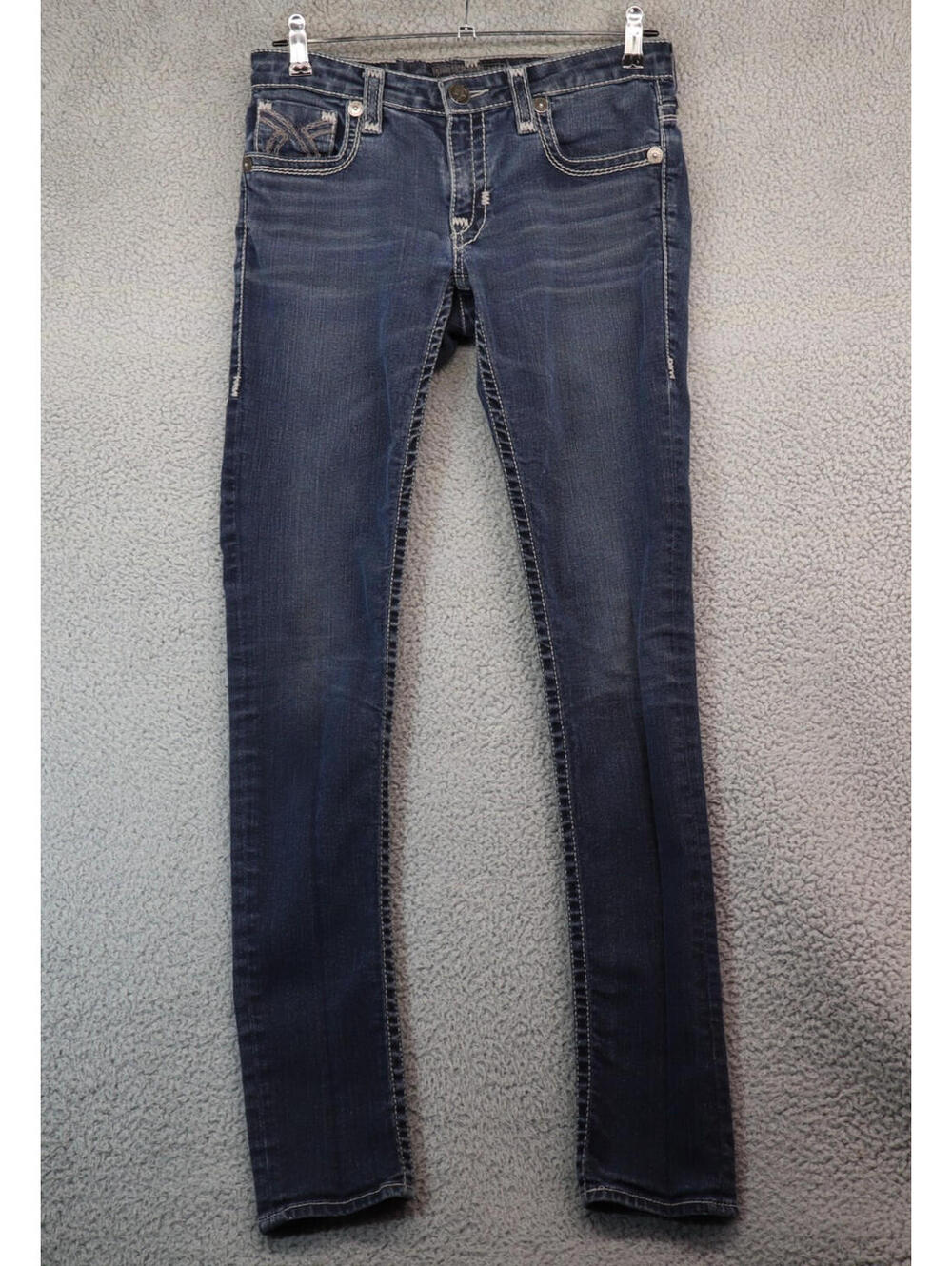 Big Star Jeans Women 29 L Dark Blue Jeans Embroidered